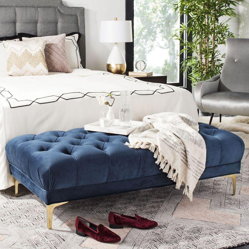 Zarya Tufted Rectangular Bench  - Safavieh