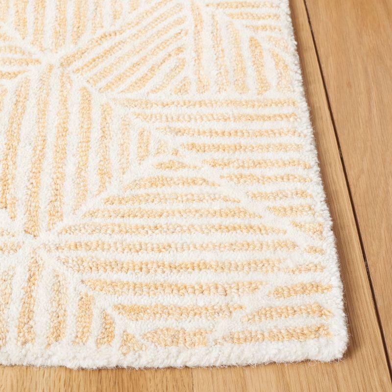 Abstract ABT763 Handmade Indoor Area Rug - Gold/Ivory - 4'x6' - Safavieh