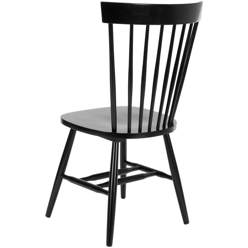 Black High Windsor Wood Slat Side Chair