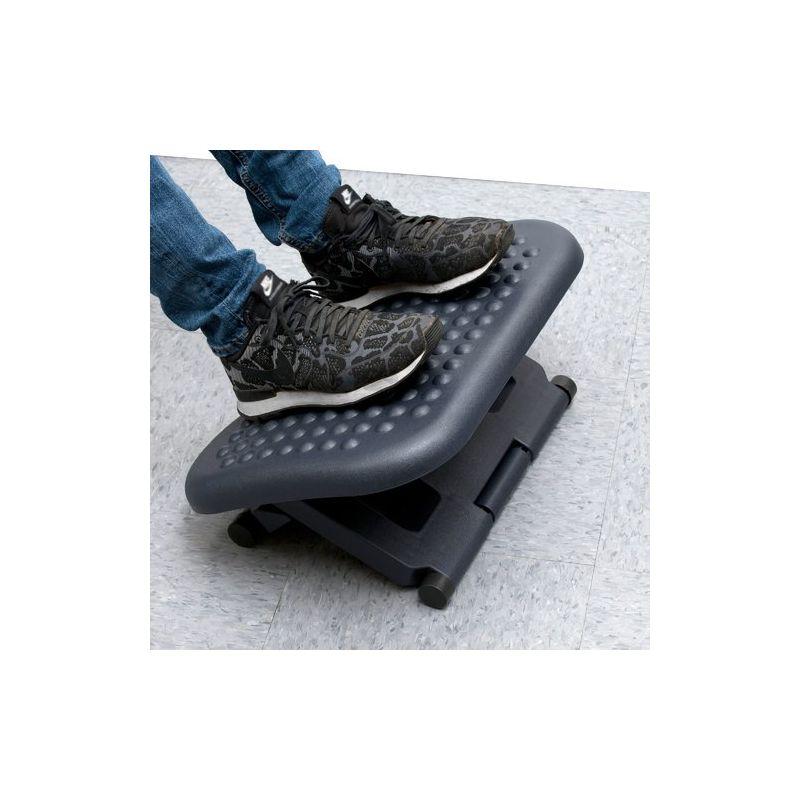 Mind Reader Foot Rest, Under Desk at Work, Ergonomic, Height Adjustable, Office, Plastic, 17"L x 13"W x 6.25"H