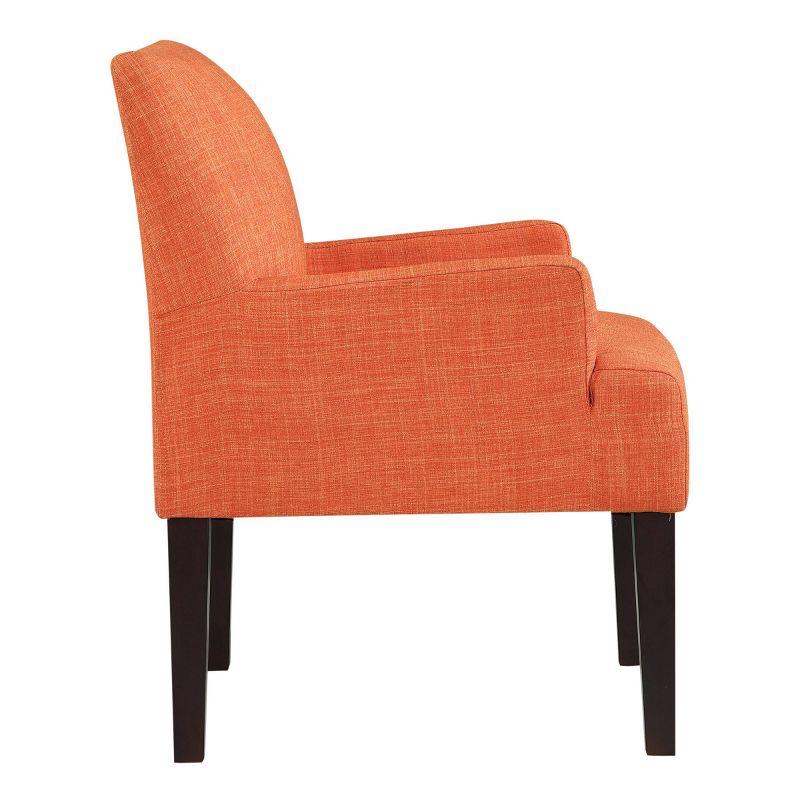 Main Street Guest Chair Tangerine - OSP Home Furnishings: Polyester Upholstery, Wood Frame, Modern Style