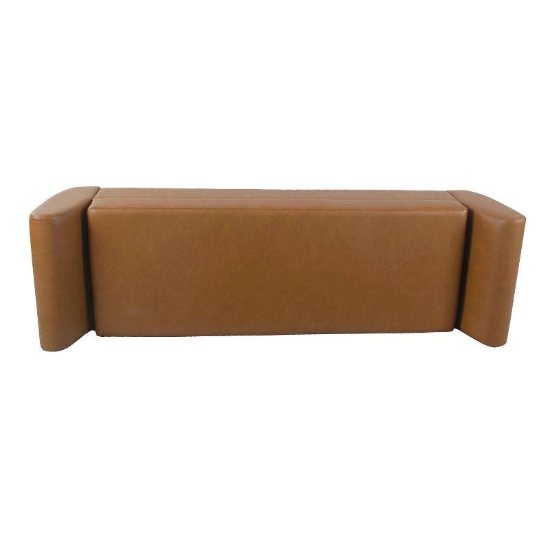 HomePop Modern Boucle Storage Bench with Wood Legs