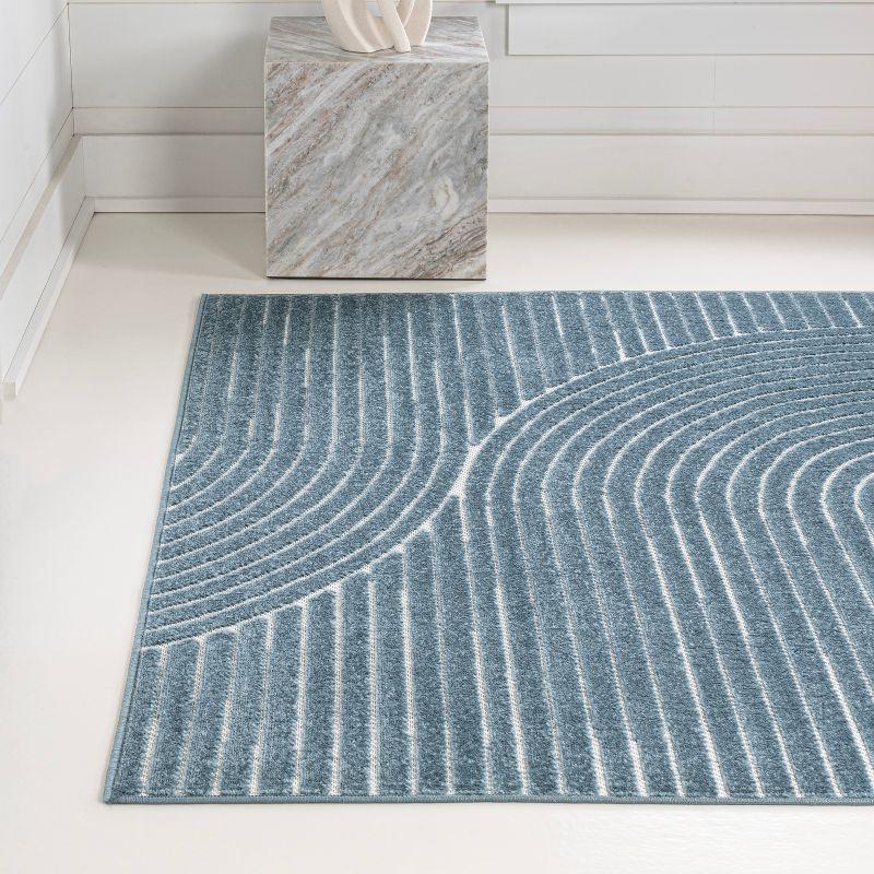 JONATHAN Y Skagen High-Low Minimalist Curve Geometric Indoor/Outdoor Area Rug