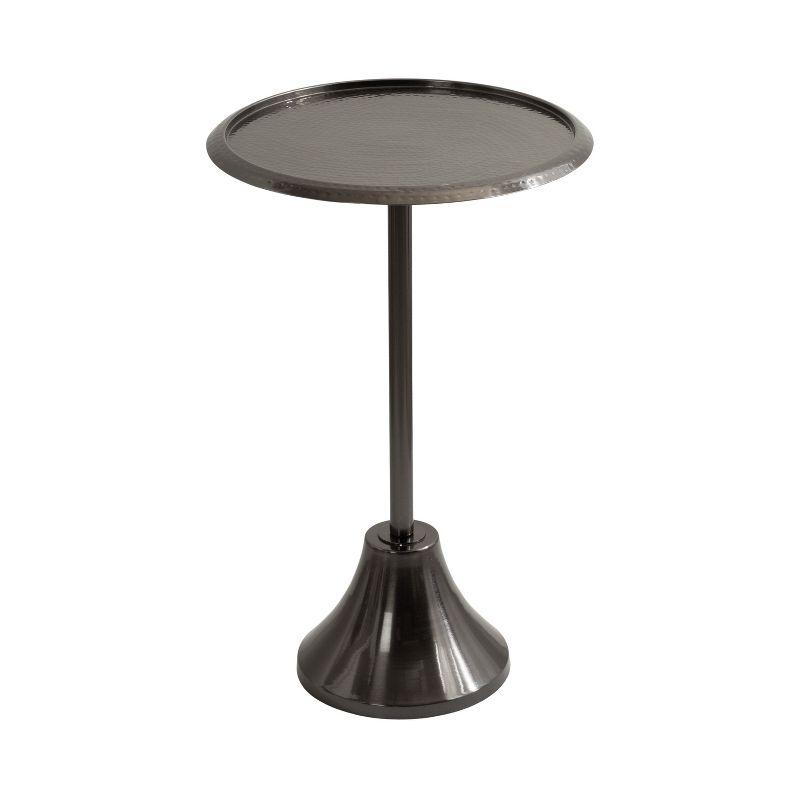 Kate and Laurel Sanzo Metal Side Table, 15x15x24, Pewter