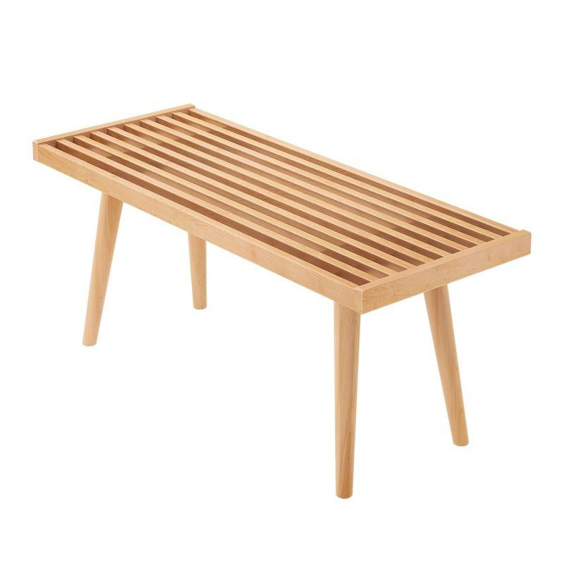 Plank+Beam Entryway Bench, Wooden End of Bed Bench for Bedroom, Hallway, Porch, 41.25”