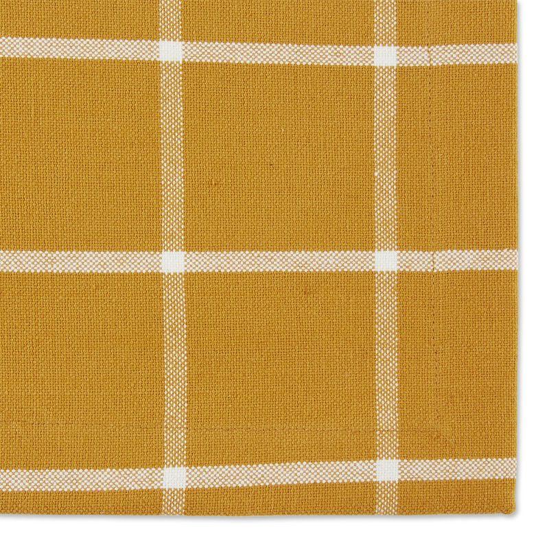 DII Check Placemat Set 6 Piece, Honey Gold Check, 13x19"