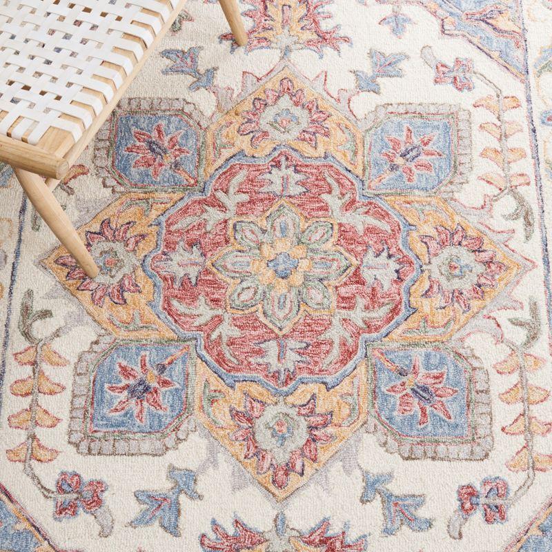 Metro MET352 Hand Tufted Indoor Area Rug - Ivory/Rust - 5'x8' - Safavieh