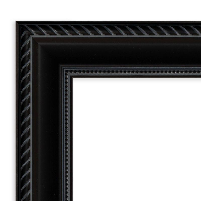 Amanti Art 18" x 52" Non-Beveled Corded Black Full Length Mirror : Bedroom Door Mount, Polystyrene Frame