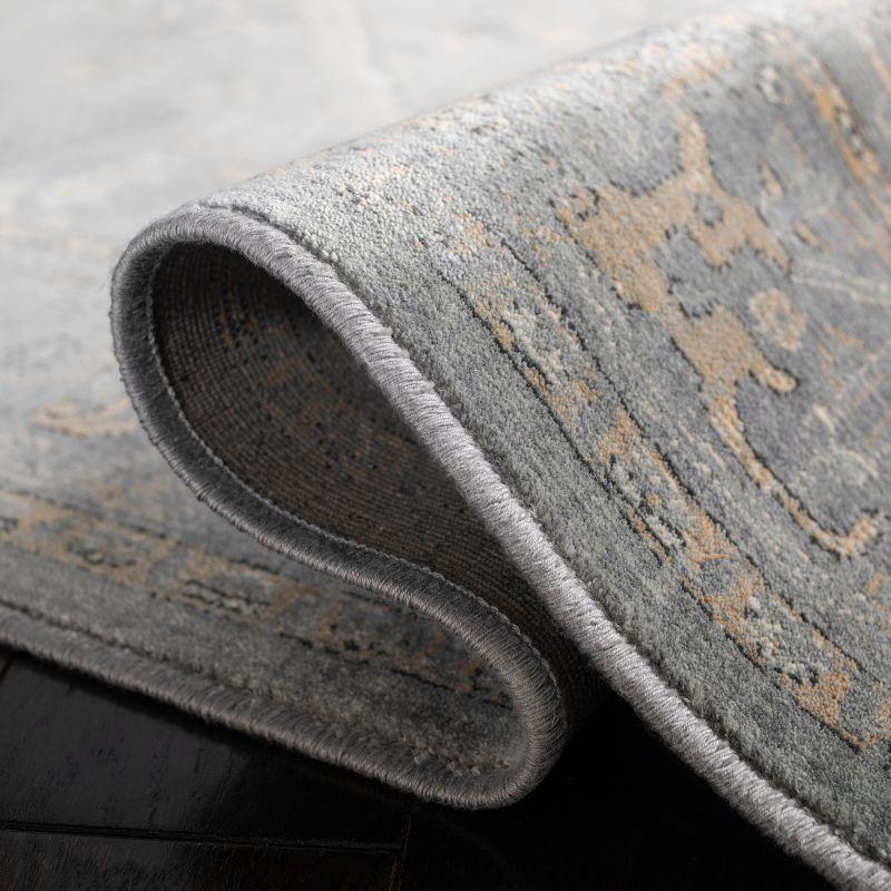 Vintage VTG114 Power Loomed Indoor Skid-Resistant Area Rug - Grey/Multi - 5'3"x7'6" - Safavieh