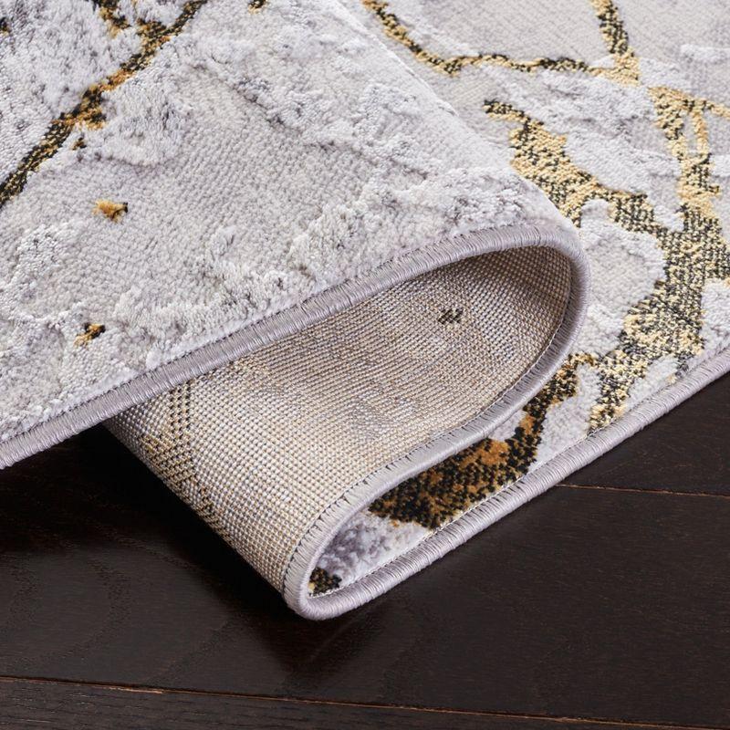 Amelia ALA293 Power Loomed Indoor Accent Rug - Grey/Gold - 3'x5' - Safavieh