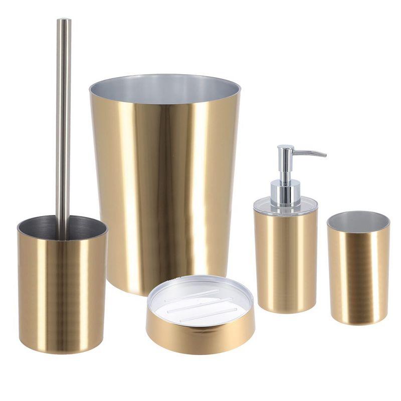 Evideco French Home Goods Modern Brushed Toilet Brush and Holder Set - Durable, Stylish Design with Replaceable Head - Perfect for Any Bathroom Decor