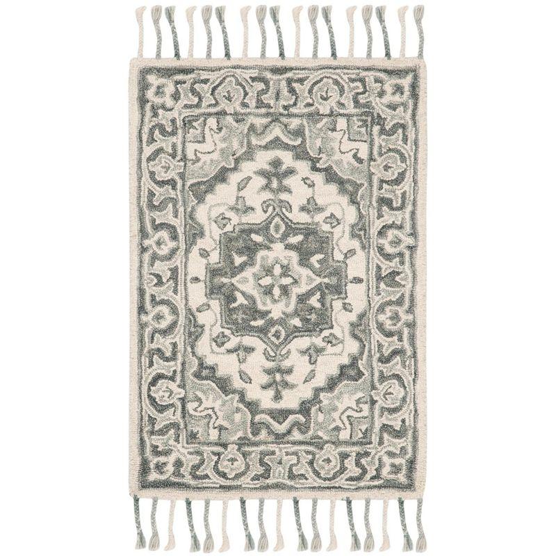 Aspen APN122 Hand Tufted Accent Rug - Grey/Light Grey - 2'x3' - Safavieh.