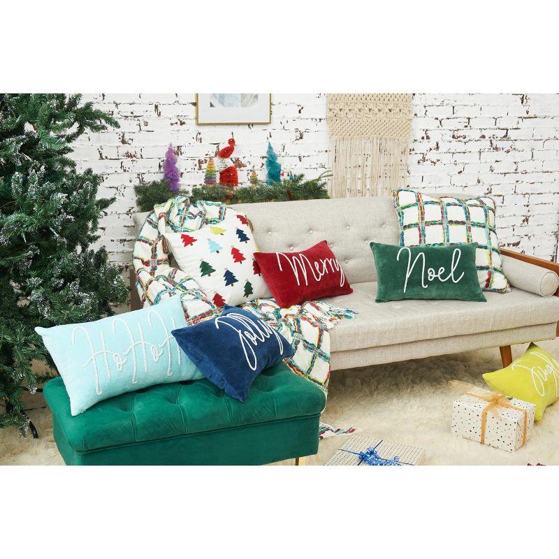 Tannen Tufted Square Holiday Throw Pillow