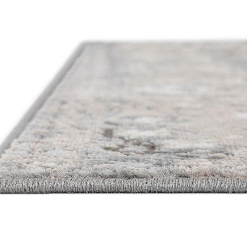 Unique Loom Portland Collection Area Rug - Central (4' 1" Square Gray/Beige)