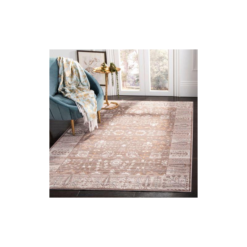 Valencia VAL118 Power Loomed Indoor Accent Rug - Brown/Beige - 3'x5' - Safavieh