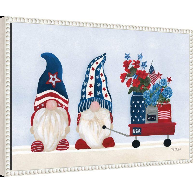 Amanti Art 23"x16" American Gnome I by Yvette St. Amant Framed Canvas Wall Art Print