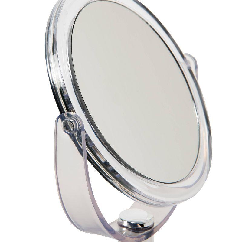 7" Vanity Rubberized 1X-10X Magnification Mirror Clear - Home Details