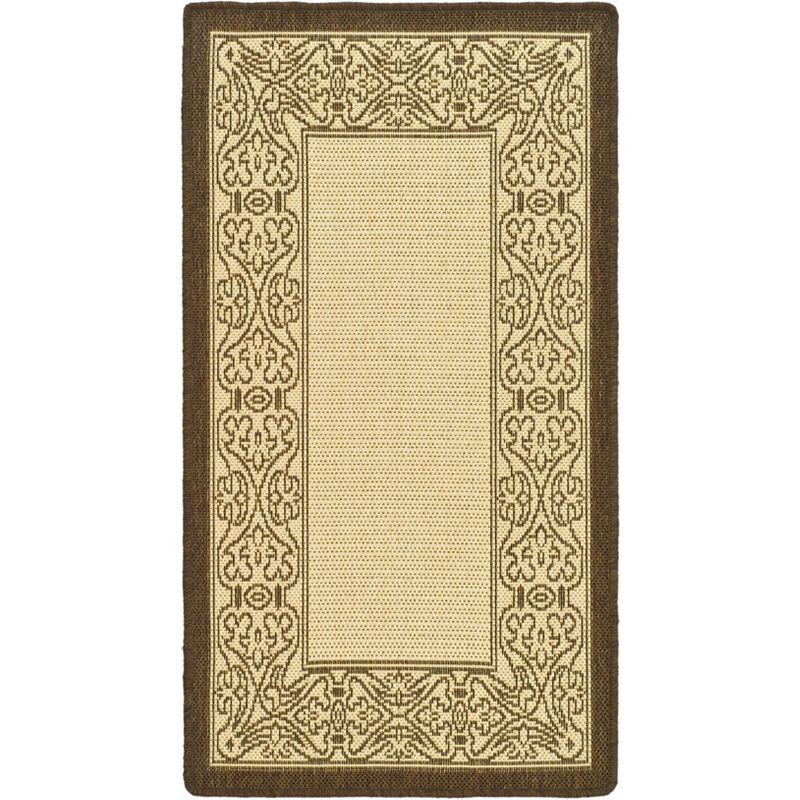 Courtyard CY2099 Power Loomed Indoor/Outdoor Accent Rug - Natural/Brown - 2'x3'7" - Safavieh.