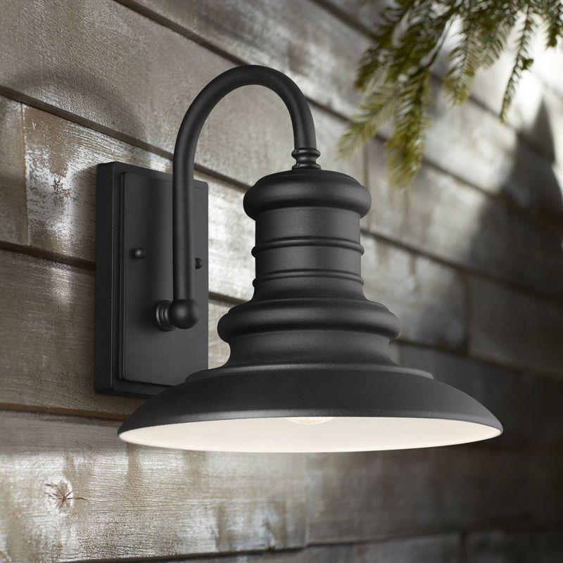Generation Lighting Redding Station 12 1/2" High Black Outdoor Wall Light