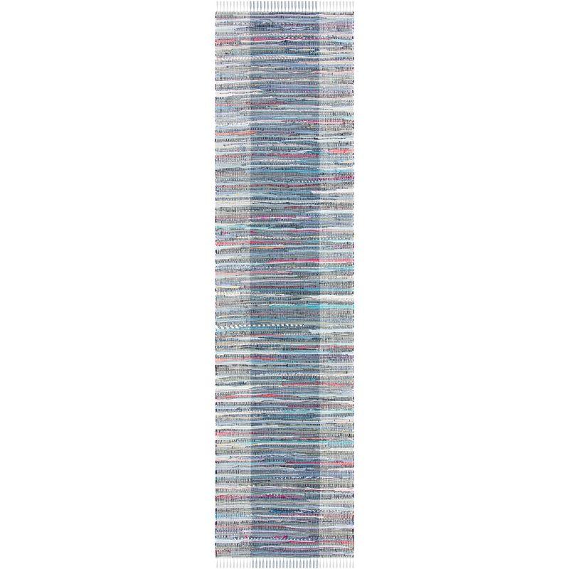 Rag Runner Rug RAR122 Hand Woven Runner Rug - Purple/Blue - 2'3"x9' - Safavieh.