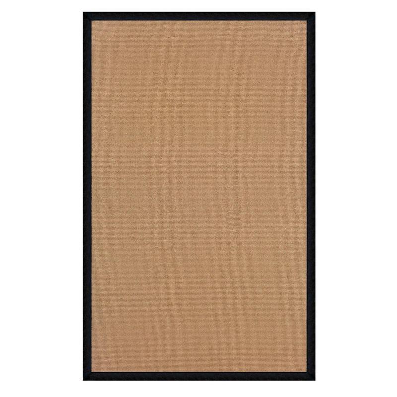 5'x8' Athena Cork Leather Rug Black/Brown - Linon
