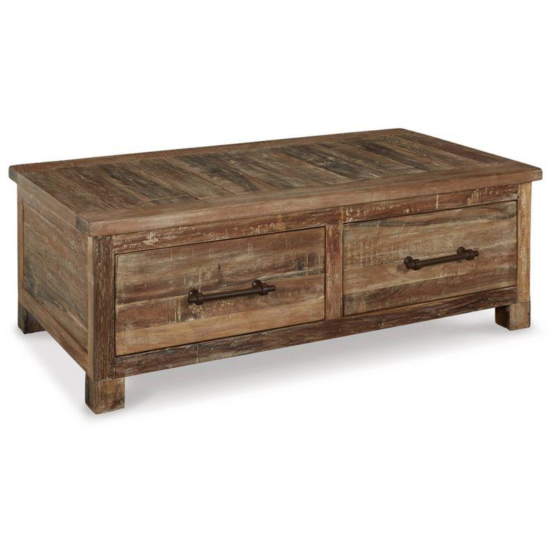 Randale Solid Wood 4 Legs Coffee Table with Storage