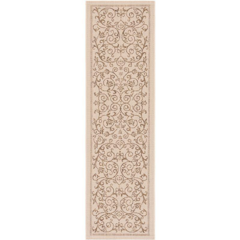Courtyard CY2098 Power Loomed Indoor and Outdoor Runner Rug - Natural/Brown - 2'3"x6'7" - Safavieh