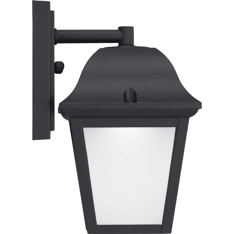 Progress Lighting, Crawford, 1-Light, LED Wall Lantern, Black, Frosted Glass, Material: Glass, Finish Color: Black