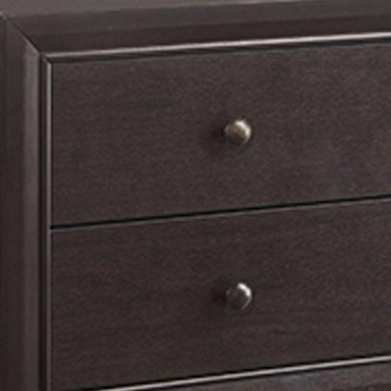 22" Madison Nightstand Espresso - Acme Furniture: 2 Drawer Bedroom Side Table, Wood Veneer, No Assembly Required