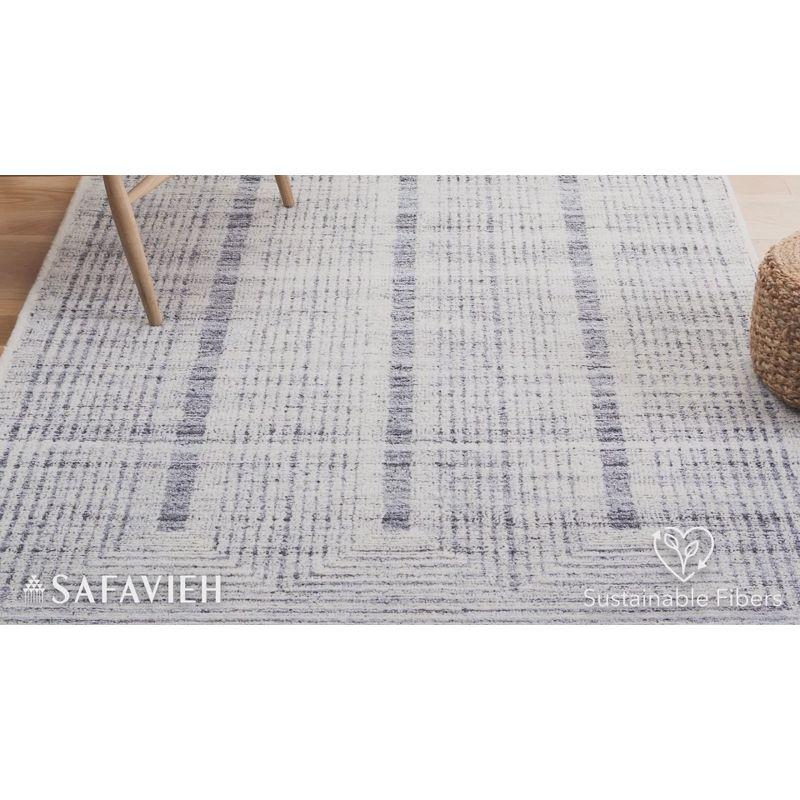 Elegance Metro 5' x 8' Hand-Tufted Wool Area Rug in Light Grey