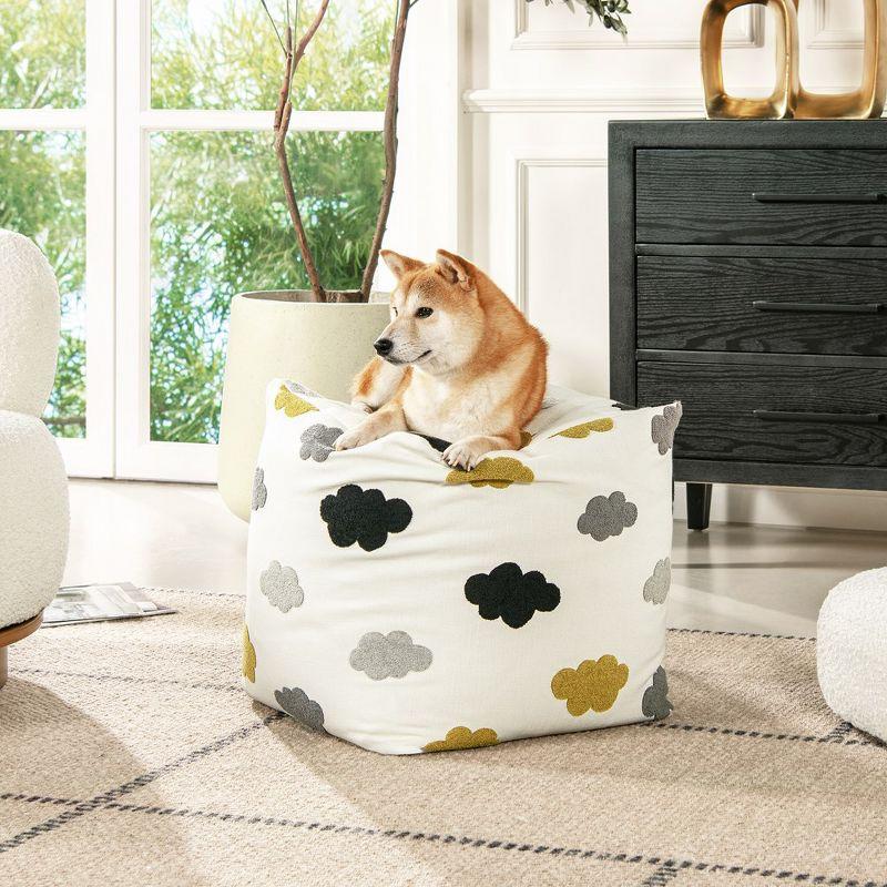 Jennifer Taylor Home Pouf 23" Luxury Oversized Bean Bag Cube Ottoman