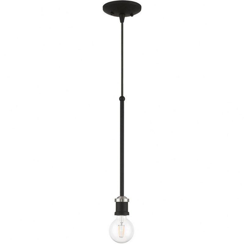 Livex Lighting Lansdale 1 - Light Pendant in  Black/Brushed Nickel