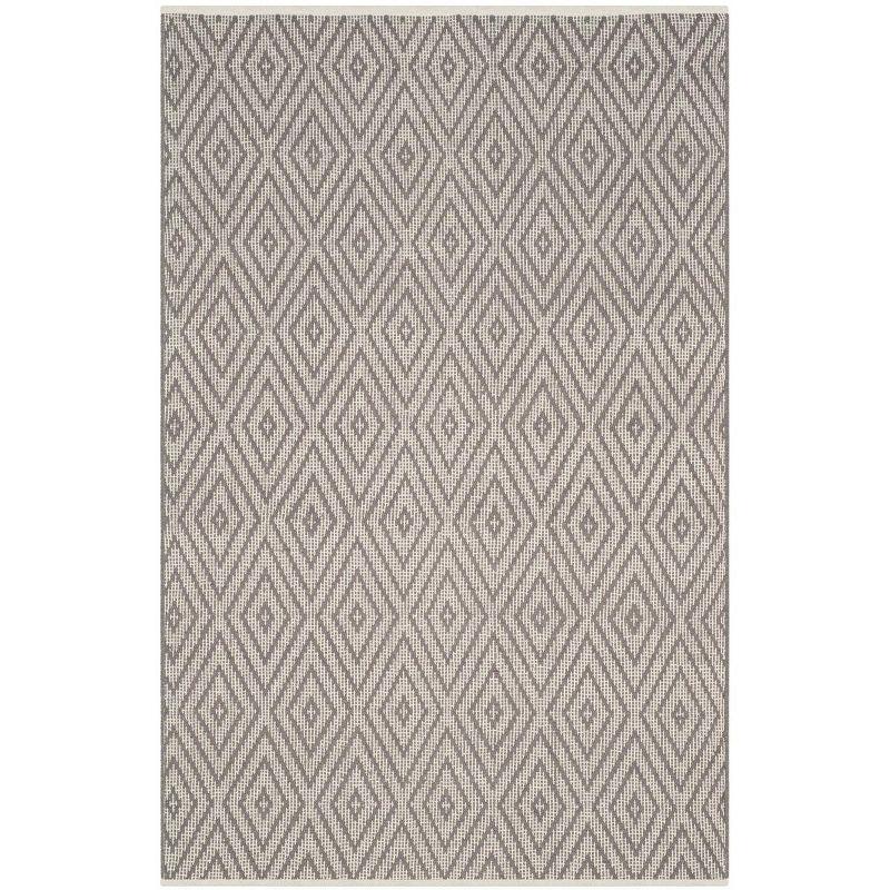 Coastal Charm Handwoven Cotton Area Rug - Grey/Ivory, 3' x 5'