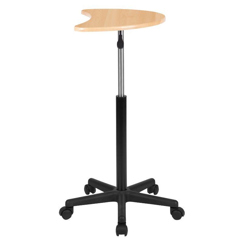 Flash Furniture Maple Sit to Stand Mobile Laptop Computer Desk