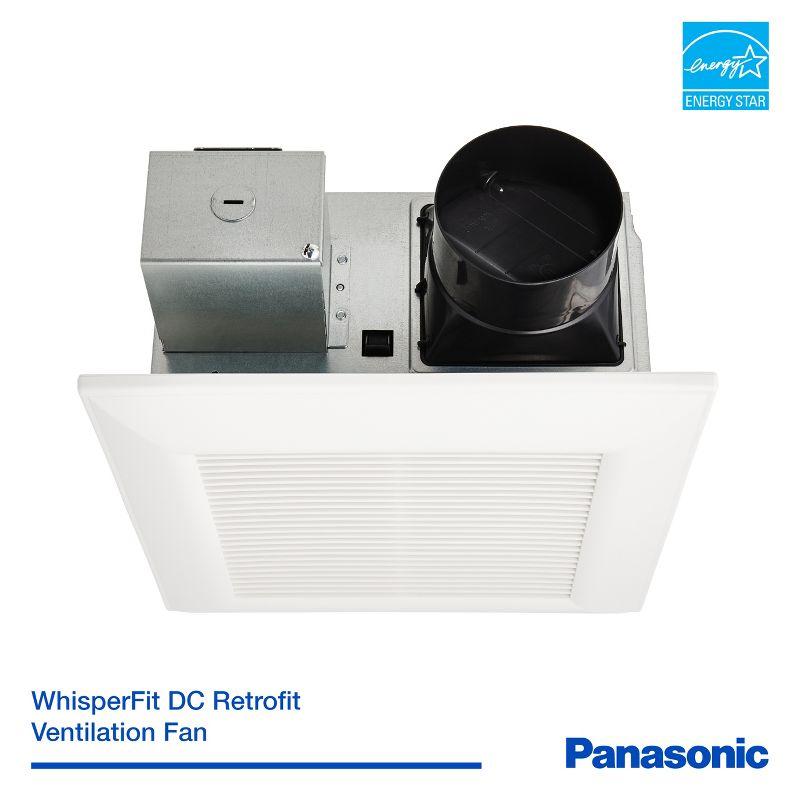 Panasonic FV-0511VF1 WhisperFit DC Fan 50-80-110 CFM Retrofit Bathroom Exhaust Fan