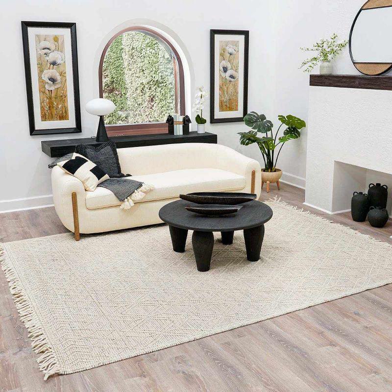 Hauteloom Rectangle Area Rug   Ivory