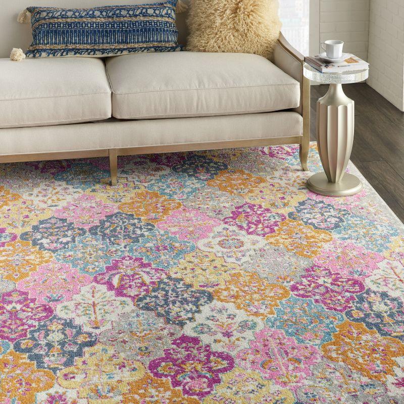 Multicolor Floral Tufted Synthetic Runner Rug, 2'2" x 7'6"