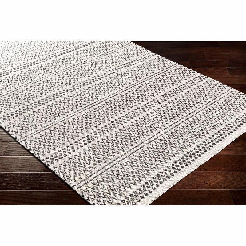 Hand-Knotted Cream Wool-Cotton Blend Bohemian Area Rug 8' x 10'