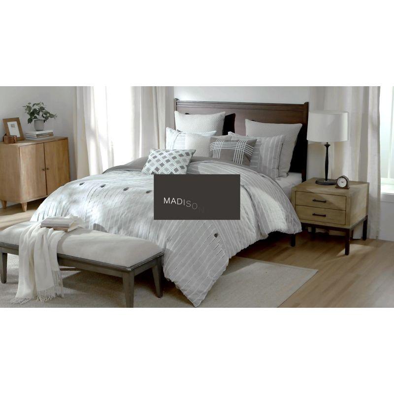 Madison Park Signature Essence Oversized Cotton Clipped Jacquard Comforter Set