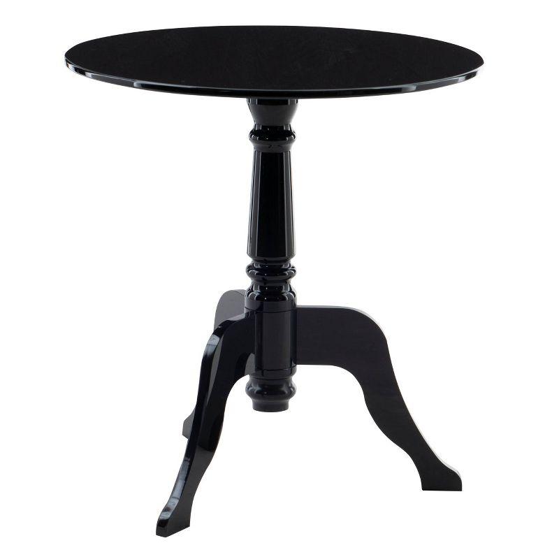 Acrylic Curvy Legs Glam End Table Black - Linon: Modern Chic, Clear Coated, Non-Toxic Finish