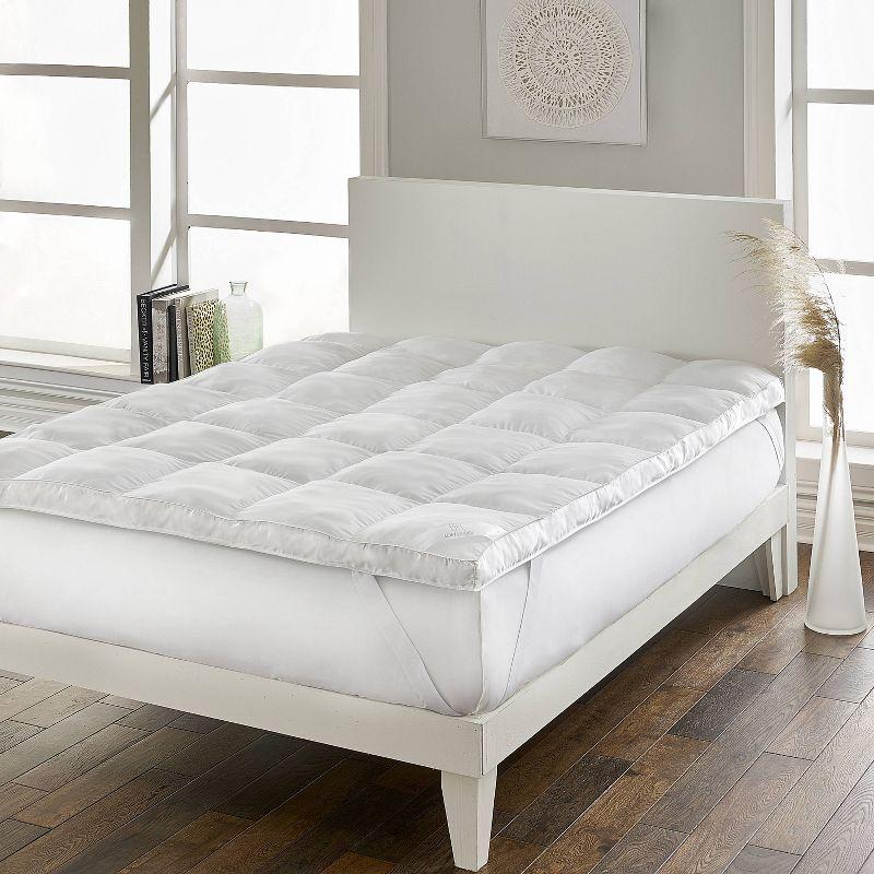 LoftWorks Queen Super Loft 3" Down Alternative Mattress Topper: Hypoallergenic, Microfiber, Fits 12" Depth