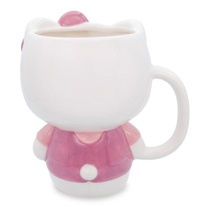 Silver Buffalo Sanrio Hello Kitty 3D Sculpted Ceramic Mug | Holds 20 Ounces