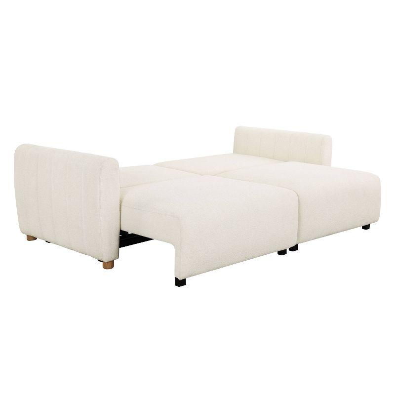 Serta Lowry 91.7" Queen Size Channel Tufted Convertible Sleeper Sofa