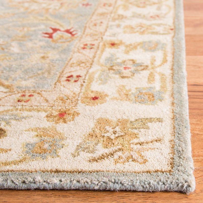 Antiquity AT822 Hand Tufted Area Rug - Grey Blue/Beige - 5'x8' - Safavieh.