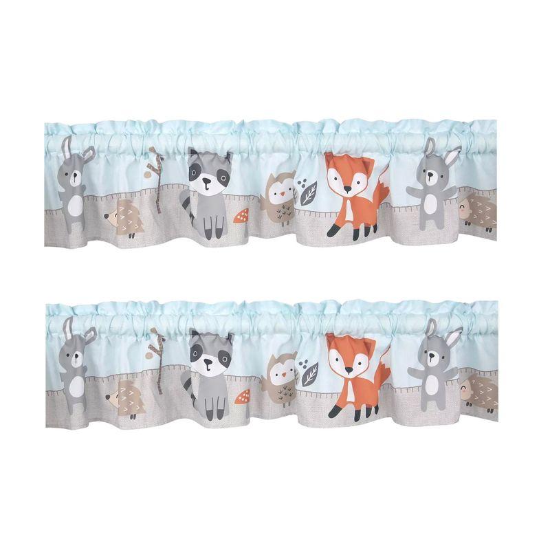 Woodland Friends Nursery Rod Pocket Window Valance 2-Pack