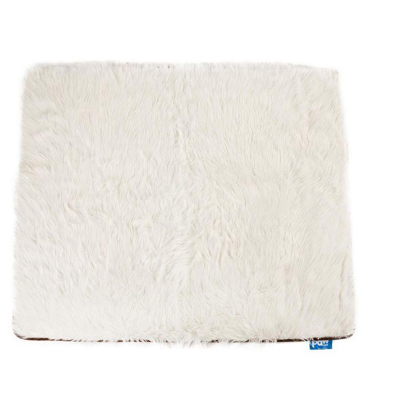 Polar White Faux Fur Waterproof Pet Throw Blanket