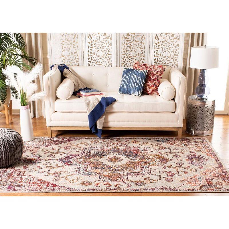 Crystal CRS501 Loomed Indoor Area Rug - Light Blue/Burgundy - 11'x16' - Safavieh
