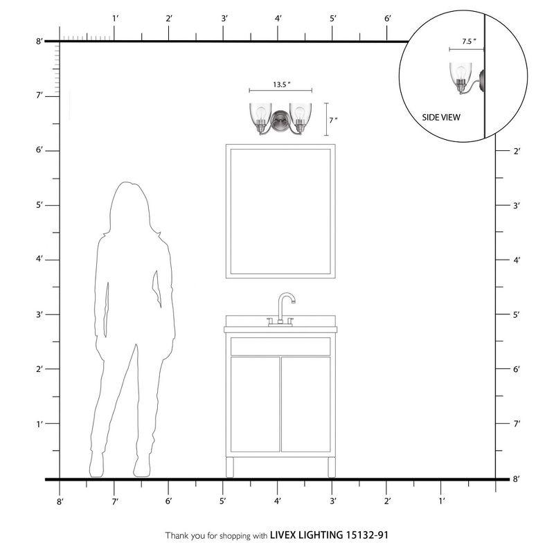 Livex Lighting Montgomery 2 - Light Vanity in  Brushed Nickel