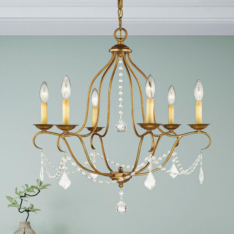 Livex Lighting Chesterfield 6 - Light Chandelier in  Antique Gold Leaf