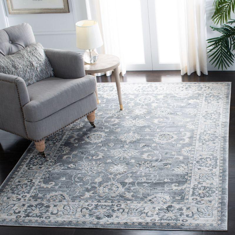 Isabella ISA940 Power Loomed Area Rug - Grey/Cream - 4'x6' - Safavieh